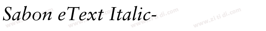 Sabon eText Italic字体转换